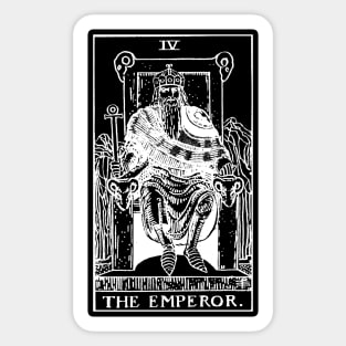IV. The Emperor Tarot Card | Obsidian and Pearl Sticker
